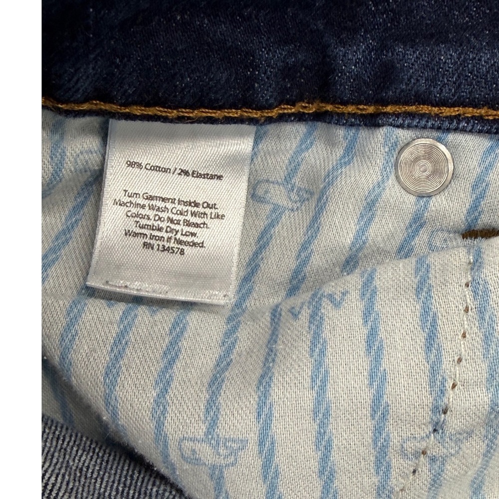 Vineyard Vines Mens Dark Wash Denim Jeans 32x30 Straight Leg Stretch Indigo - Picture 5 of 7